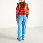 AMERICAN VINTAGE Vitow Cardigan  in Striped Garnet Melange Gaspacho