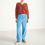 AMERICAN VINTAGE Vitow Cardigan  in Striped Garnet Melange Gaspacho