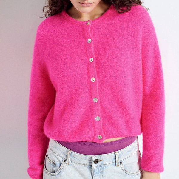 AMERICAN VINTAGE Vitow Cardigan in Rose/Fluo
