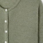 AMERICAN VINTAGE Vitow Alpaca Mix Cardigan in Khaki Melange