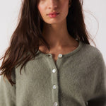 AMERICAN VINTAGE Vitow Alpaca Mix Cardigan in Khaki Melange