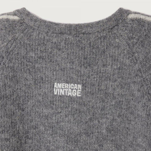 AMERICAN VINTAGE Vitow Long Cardigan in Steel Melange