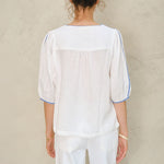 M.A.B.E Vivien EMB Top in Blue
