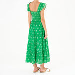Vivi Print Maxi Sun Dress in Green