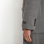 OTTOD AME Jacket with One Button in White/Black