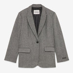 OTTOD AME Jacket with One Button in White/Black