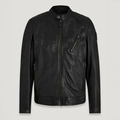 BELSTAFF V Racer Leather Jacket in Black