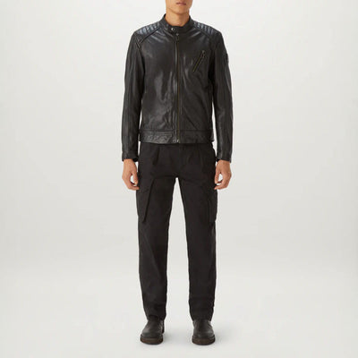BELSTAFF V Racer Leather Jacket in Black