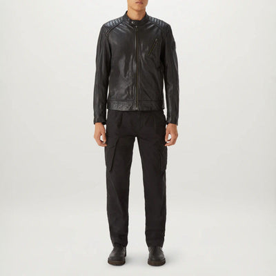 BELSTAFF V Racer Leather Jacket in Black