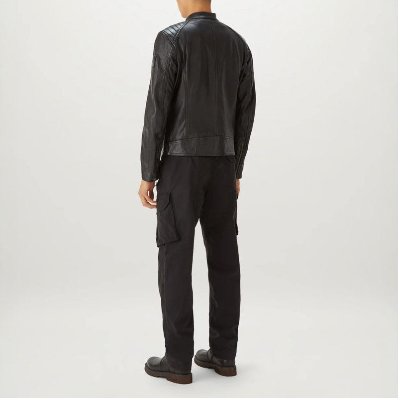 BELSTAFF V Racer Leather Jacket in Black