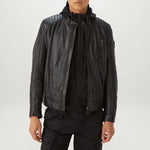 BELSTAFF V Racer Leather Jacket in Black