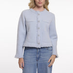 RINO & PELLE Vanna Jacket with Fringe Details in Light Blue