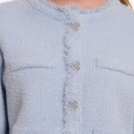 RINO & PELLE Vanna Jacket with Fringe Details in Light Blue