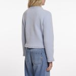 RINO & PELLE Vanna Jacket with Fringe Details in Light Blue