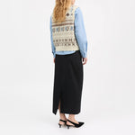 SKALL Vero Vest in Brown/Ecru Jacquard
