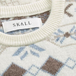 SKALL Vero Vest in Brown/Ecru Jacquard