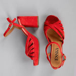 Veronica High Heel Sandals in Red