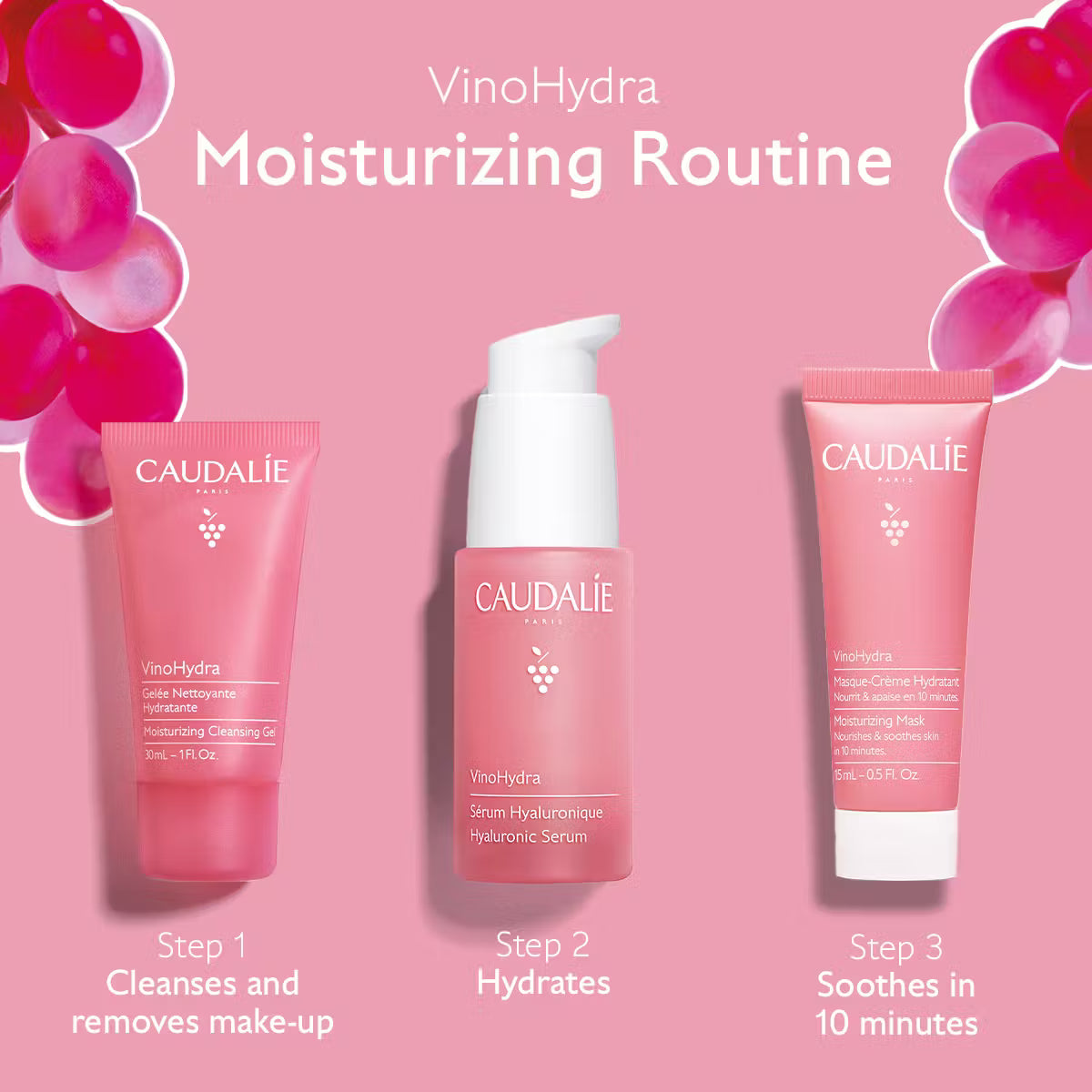 CAUDALIE VinoHydra Moisturising Routine Trio Set