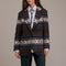 DIEGA Virato Navajo Jacket  in Chocolate/Grey/Blue