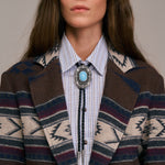 DIEGA Virato Navajo Jacket  in Chocolate/Grey/Blue