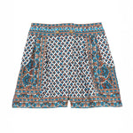 M.A.B.E Viti Print Shorts in Orange/Turquoise
