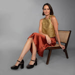 ESSKA Viv High Heeled Shoes in Velvet Carbon
