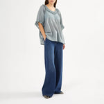 RABENS SALONER Dorita Cotton Angel Top in Sage