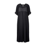 RABENS SALONER Dorothea Cotton Long Dress in Black