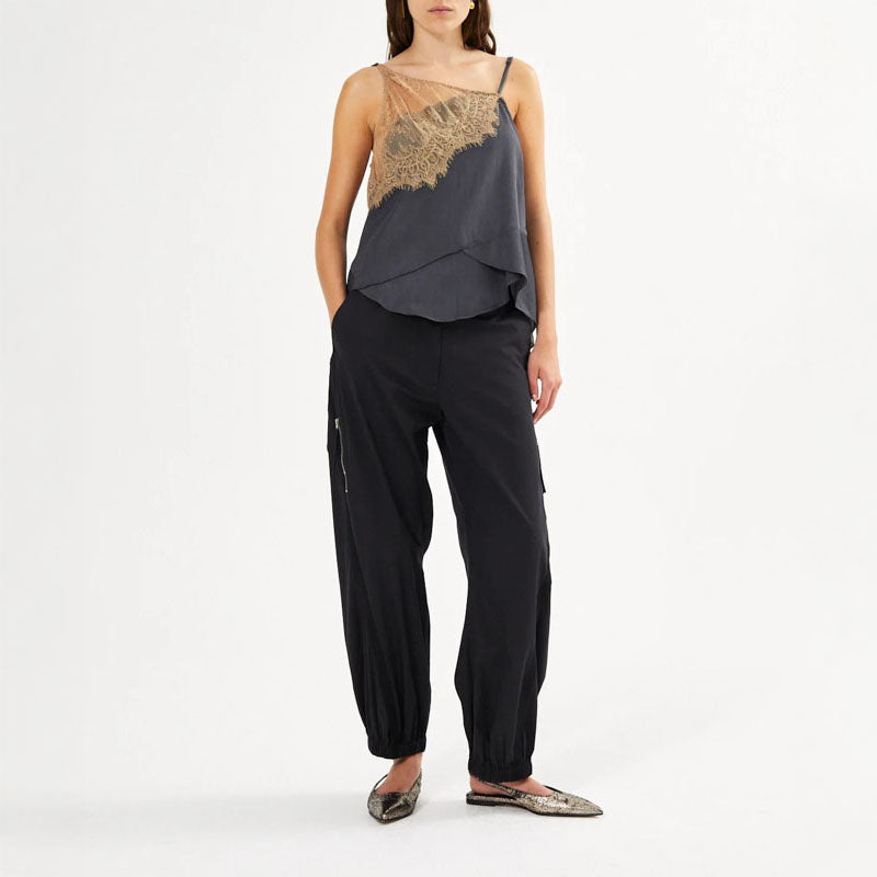 RABENS SALONER Afina Papery Pants in Black