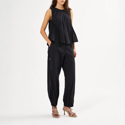 RABENS SALONER Afina Papery Pants in Black
