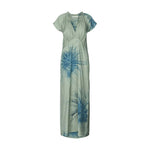 RABENS SALONER Rosie Cartwheel Frill Neck Dress Ocean Combo