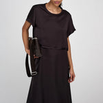 RABENS SALONER Lush T-Shirt Dress in After Dark