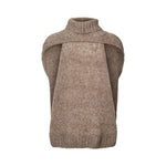 RABENS SALONER Aifa Halterneck Top in Mushroom