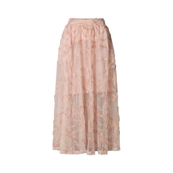 RABENS SALONER Silke Scribble Full Skirt in Blush