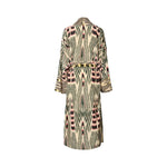 RABENS SALONER Sunita Combo Robe Dress in Forest/Pink/Citrus