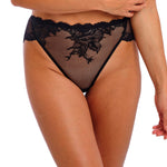 WACOAL Vivid Attraction High Leg Brief in Black