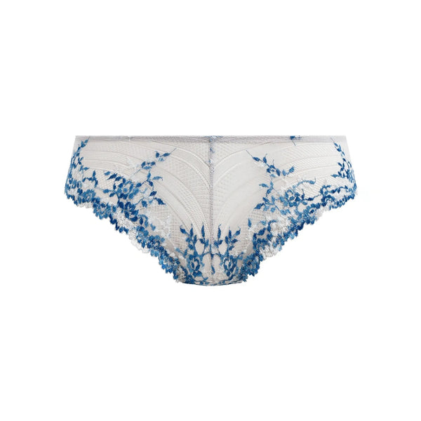 WACOAL Embrace Lace Tanga in Pastel Parchment/Blue Multi