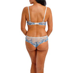 WACOAL Embrace Lace Tanga in Pastel Parchment/Blue Multi