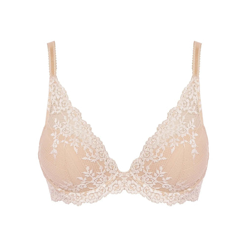 WACOAL Embrace Lace Plunge Bra in Nude