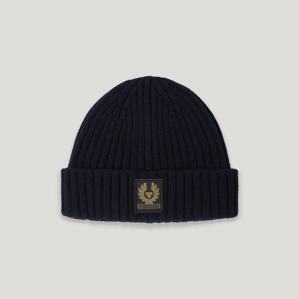 BELSTAFF Watch Beanie Hat in Dark Ink