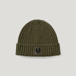 BELSTAFF Watch Beanie Hat in Khaki Green