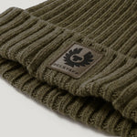 BELSTAFF Watch Beanie Hat in Khaki Green