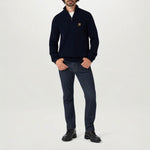 BELSTAFF Watch Quarter Zip Jumper in Dark/Ink