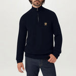 BELSTAFF Watch Quarter Zip Jumper in Dark/Ink