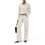 RAG & BONE Featherweight Logan Mid Rise Straight Leg Jeans in Ecru