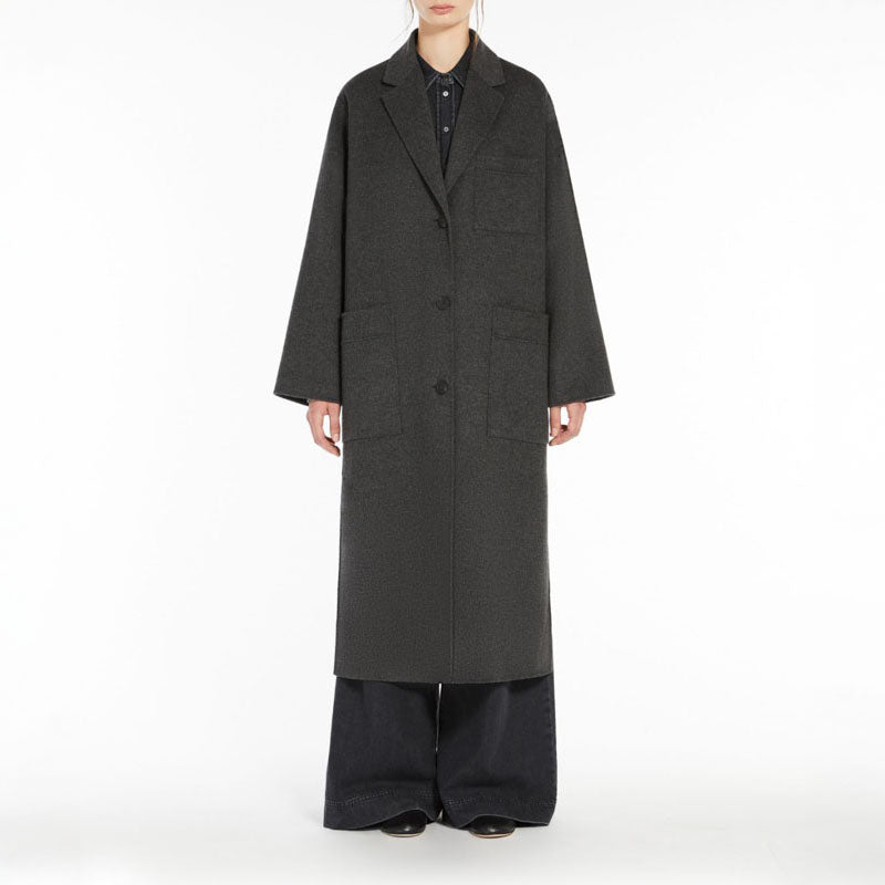 WEEKEND MAX MARA Galosce Coat in Dark Grey