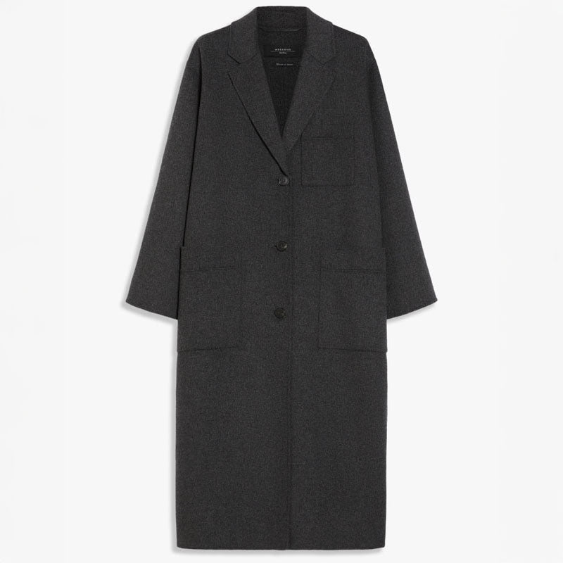 WEEKEND MAX MARA Galosce Coat in Dark Grey