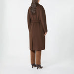 WEEKEND MAX MARA Resina Double Breasted Coat in Chocolate