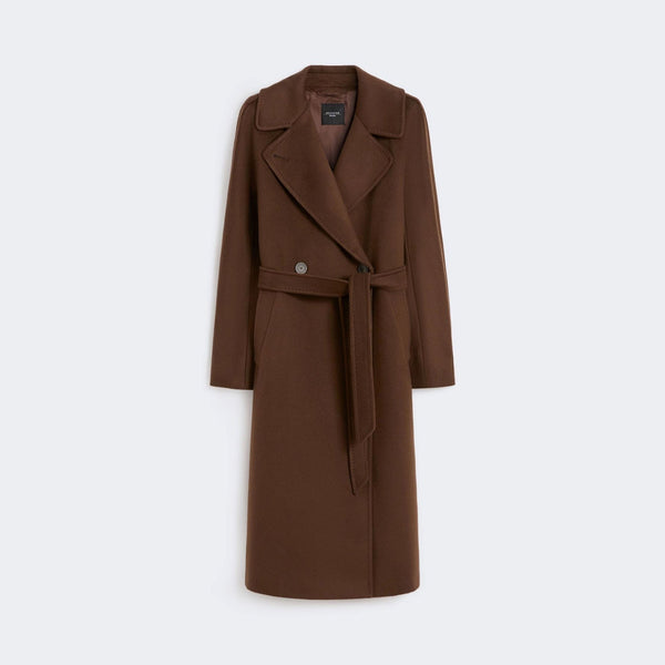 WEEKEND MAX MARA Resina Double Breasted Coat in Chocolate