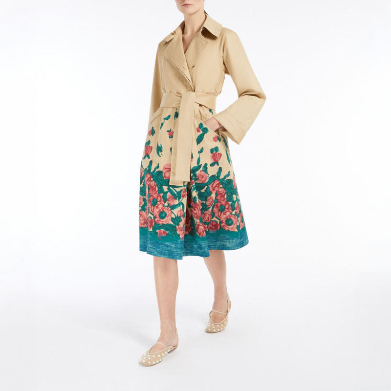 WEEKEND MAX MARA Pesco Dress in Beige Roses